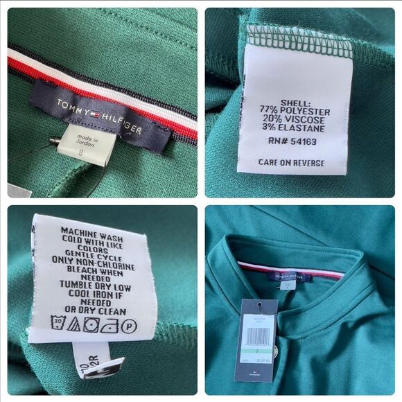 Tommy Hilfiger Forrest Green Standing Round Collar Suit Jacket Size 8 NWT - Picture 14 of 14